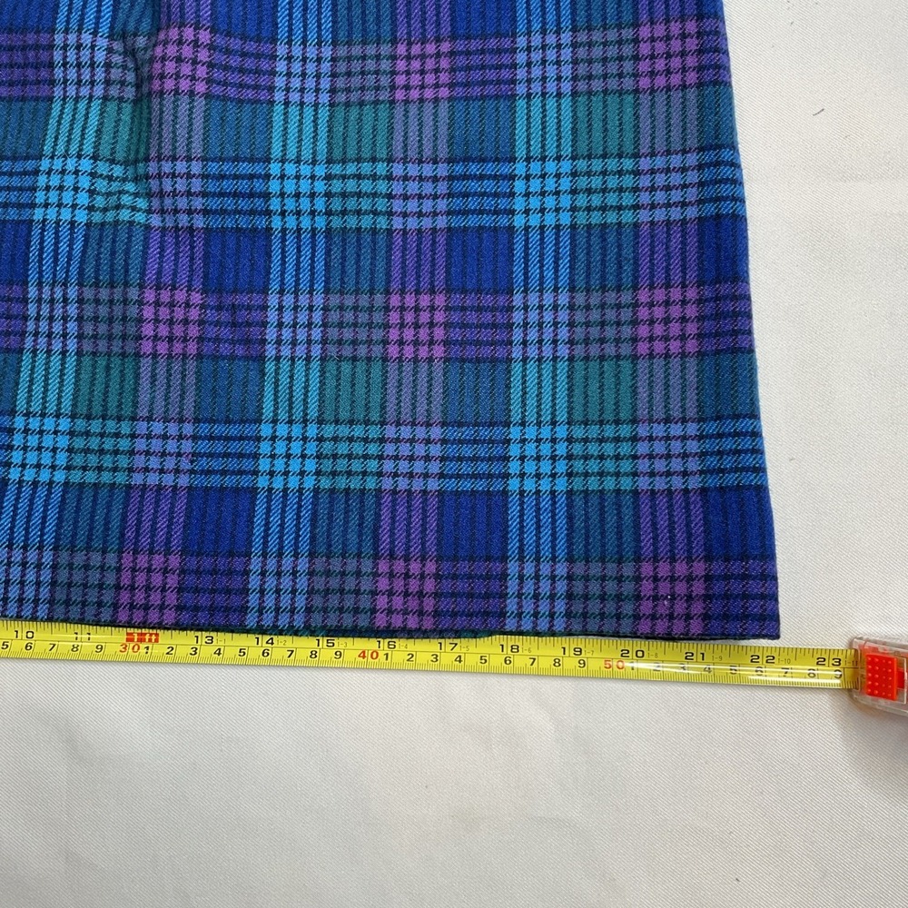 Pendleton Plaid Wool‎ Skirt Size 10 Lined Made In USA  Aline Midi Pencil Preppy - Picture 3 of 8